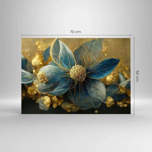 Glass picture - Blossoming in Gold - 70x50 cm