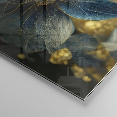 Glass picture - Blossoming in Gold - 70x50 cm