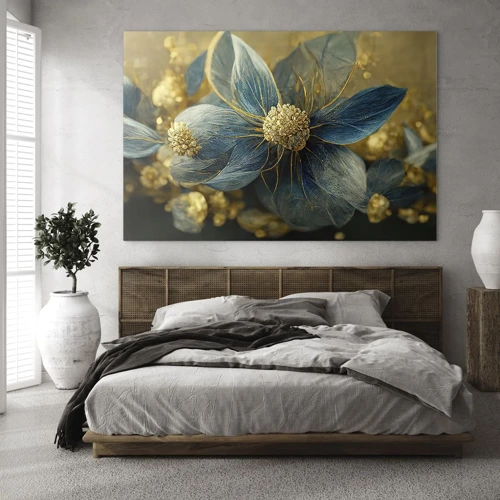 Glass picture - Blossoming in Gold - 70x50 cm