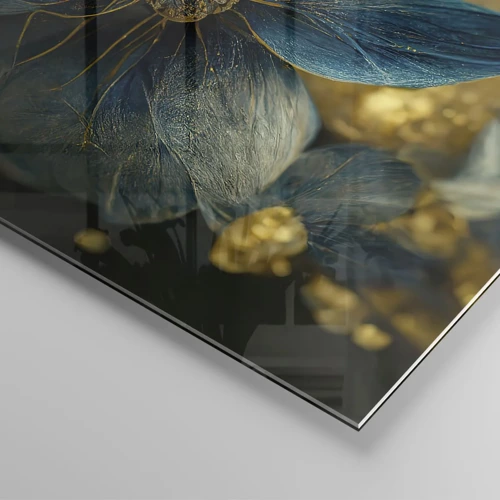 Glass picture - Blossoming in Gold - 80x120 cm