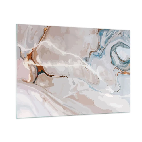 Glass picture - Blue Meanders under White - 100x70 cm