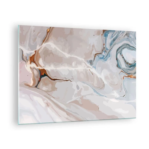 Glass picture - Blue Meanders under White - 70x50 cm