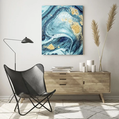 Glass picture - Blue Whirl - 70x100 cm