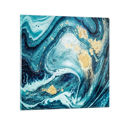Glass picture - Blue Whirl - 70x70 cm