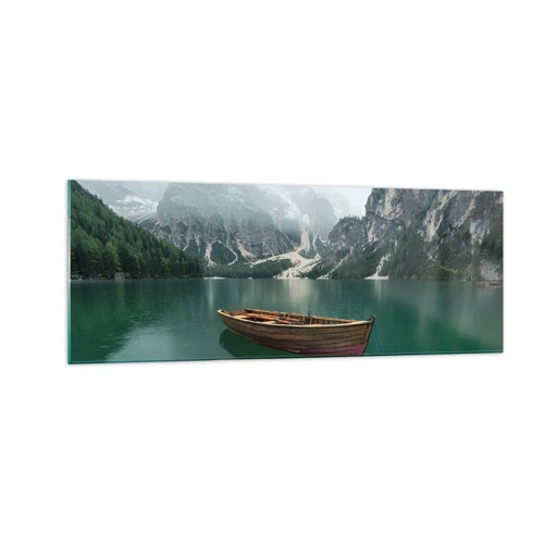 Glass picture - Boat Found Solitude - 140x50 cm