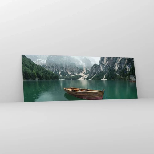 Glass picture - Boat Found Solitude - 140x50 cm