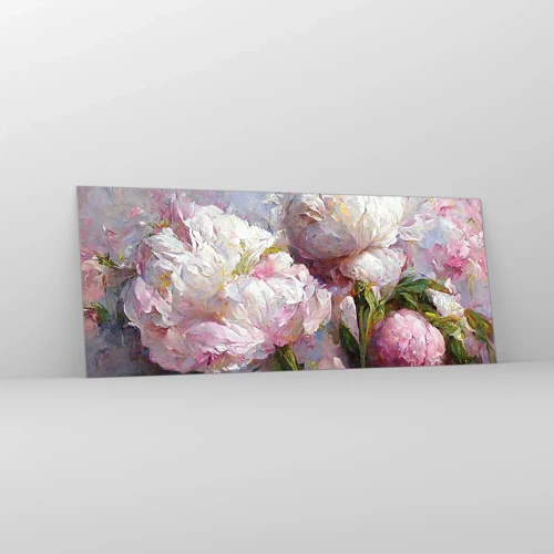 Glass picture - Bouquet Bubbling with Life - 100x40 cm