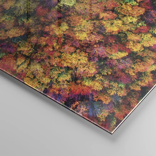 Glass picture - Bouquet of Autumn Flowers - 120x80 cm