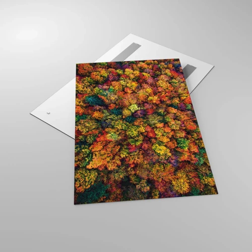 Glass picture - Bouquet of Autumn Flowers - 80x120 cm