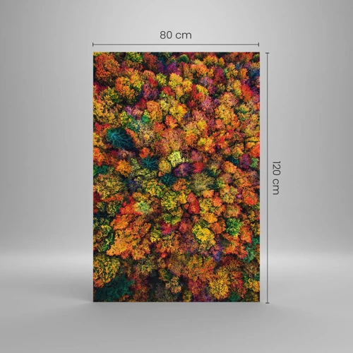 Glass picture - Bouquet of Autumn Flowers - 80x120 cm