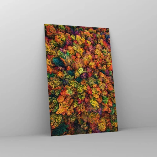 Glass picture - Bouquet of Autumn Flowers - 80x120 cm