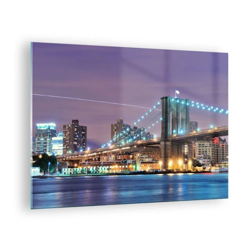 Glass picture - Brooklyn Bridge for Many Years Now - 70x50 cm