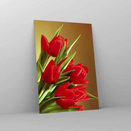 Glass picture - Bunch of Spring Joy - 50x70 cm