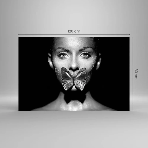 Glass picture - Butterfly Kiss - 120x80 cm