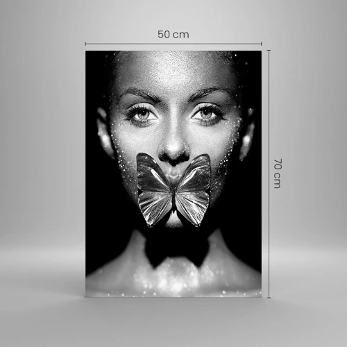 Glass picture - Butterfly Kiss - 50x70 cm