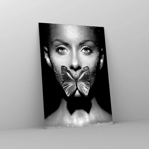 Glass picture - Butterfly Kiss - 50x70 cm