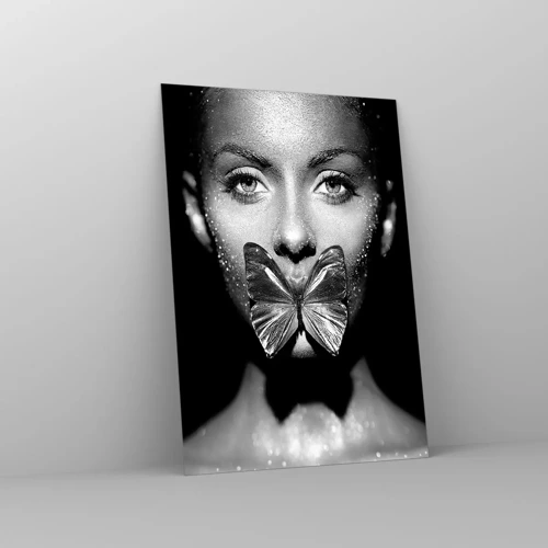 Glass picture - Butterfly Kiss - 70x100 cm