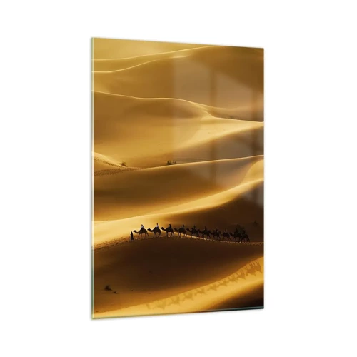 Glass picture - Caravan on the Waves of a Desert - 80x120 cm