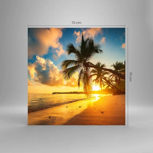 Glass picture - Caribbean Dream - 70x70 cm