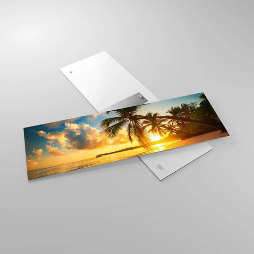Glass picture - Caribbean Dream - 90x30 cm