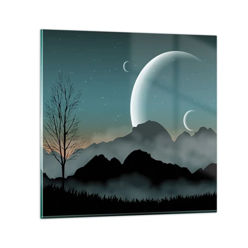 Glass picture - Carnival of a Starry Night - 50x50 cm