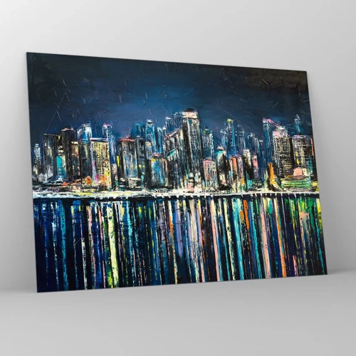 Glass picture - Cascade Of Lights - 70x50 cm