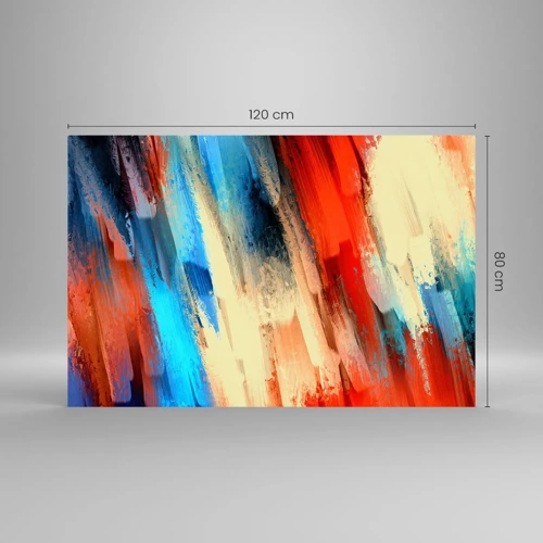 Glass picture - Cascade of Colours - 120x80 cm