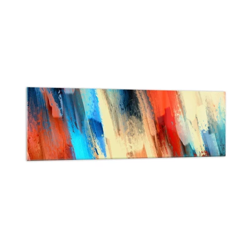Glass picture - Cascade of Colours - 160x50 cm