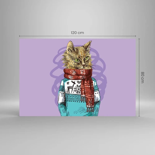 Glass picture - Cat Not Only in Boots - 120x80 cm