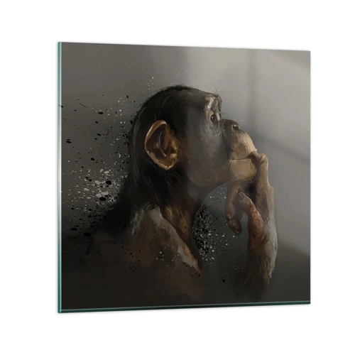 Glass picture - Certainly a Thinker - 30x30 cm