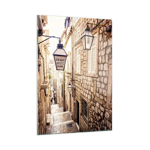 Glass picture - Charming Alley - 50x70 cm