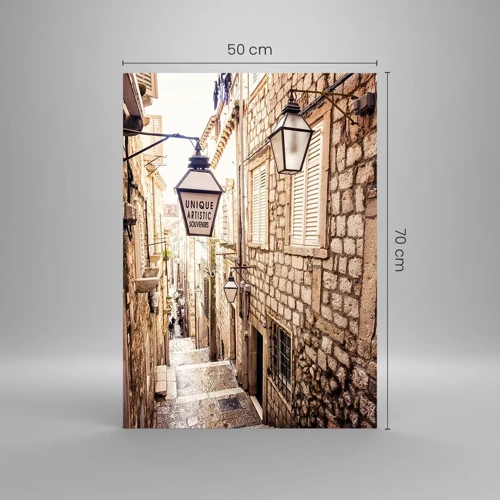 Glass picture - Charming Alley - 50x70 cm