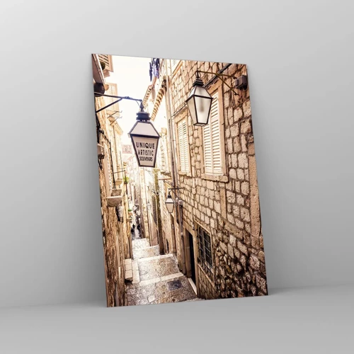 Glass picture - Charming Alley - 50x70 cm