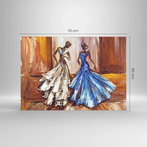 Glass picture - Charming Duo - 70x50 cm