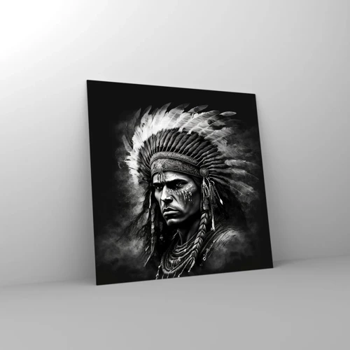 Glass picture - Chief and Warrior - 50x50 cm