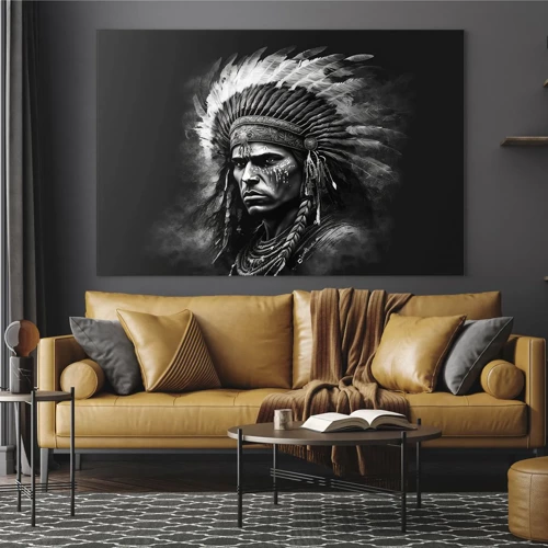 Glass picture - Chief and Warrior - 70x50 cm