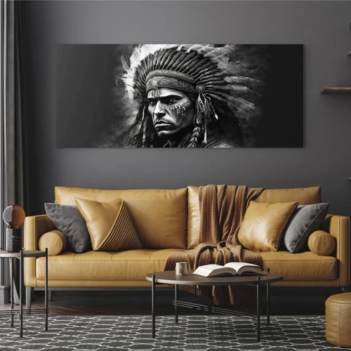 Glass picture - Chief and Warrior - 90x30 cm