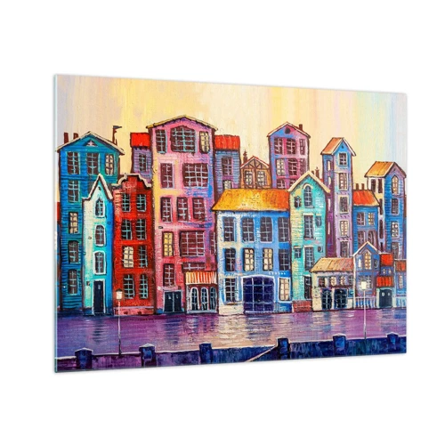 Glass picture - City Like From a Fairytale - 70x50 cm