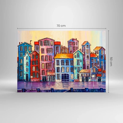 Glass picture - City Like From a Fairytale - 70x50 cm