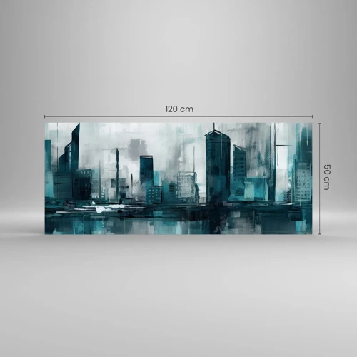 Glass picture - City in the Colour of Rain - 120x50 cm