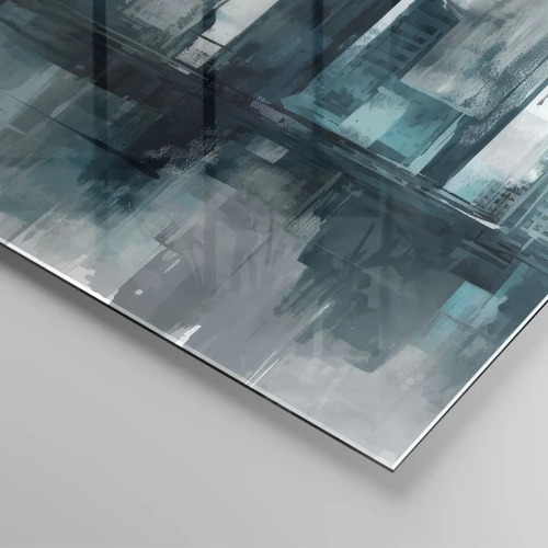 Glass picture - City in the Colour of Rain - 120x50 cm