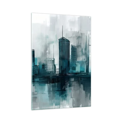 Glass picture - City in the Colour of Rain - 80x120 cm
