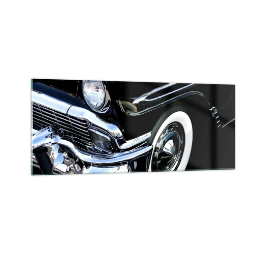 Glass picture - Classics in Silver, Black and White - 100x40 cm