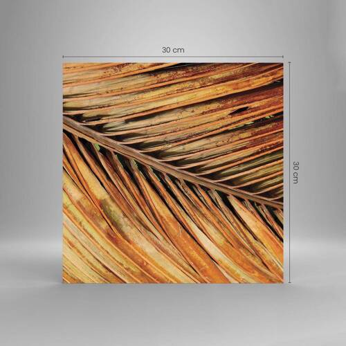 Glass picture - Coconut Gold - 30x30 cm
