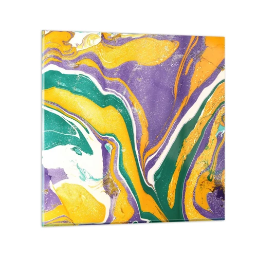 Glass picture - Colour Waves - 30x30 cm