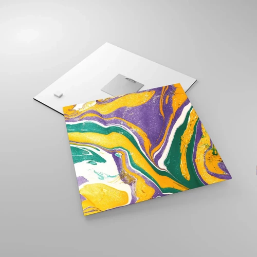 Glass picture - Colour Waves - 30x30 cm