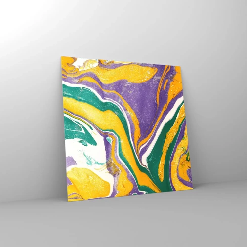 Glass picture - Colour Waves - 30x30 cm