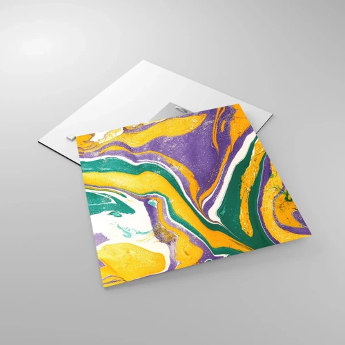 Glass picture - Colour Waves - 40x40 cm