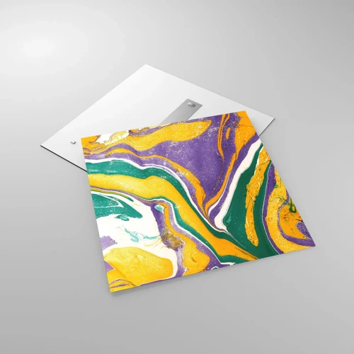 Glass picture - Colour Waves - 70x70 cm