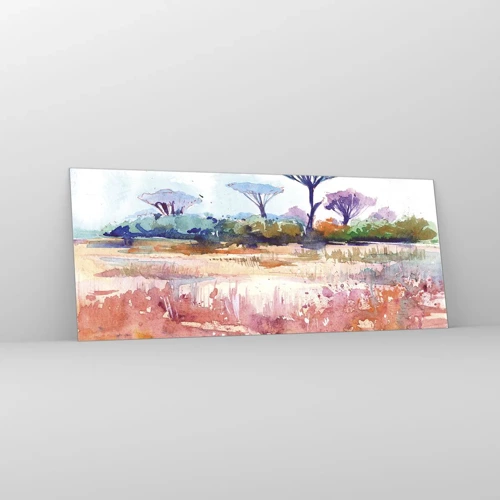 Glass picture - Colour of Savannah - 100x40 cm